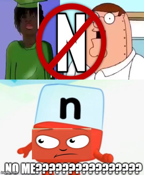 Me Ruining A Fill In Meme #687: N's Bad Luck | NO ME???????????????? | image tagged in ruin this fill in meme 687 | made w/ Imgflip meme maker
