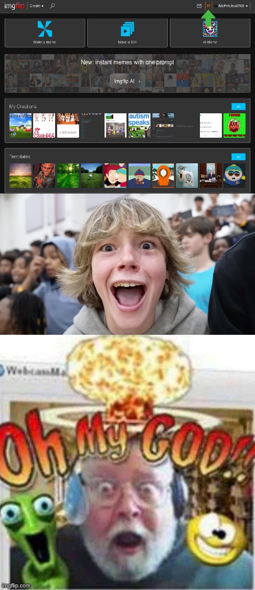 I just got 67 notifications. I broke a record. | image tagged in 67 kid,oh my god,notifications | made w/ Imgflip meme maker
