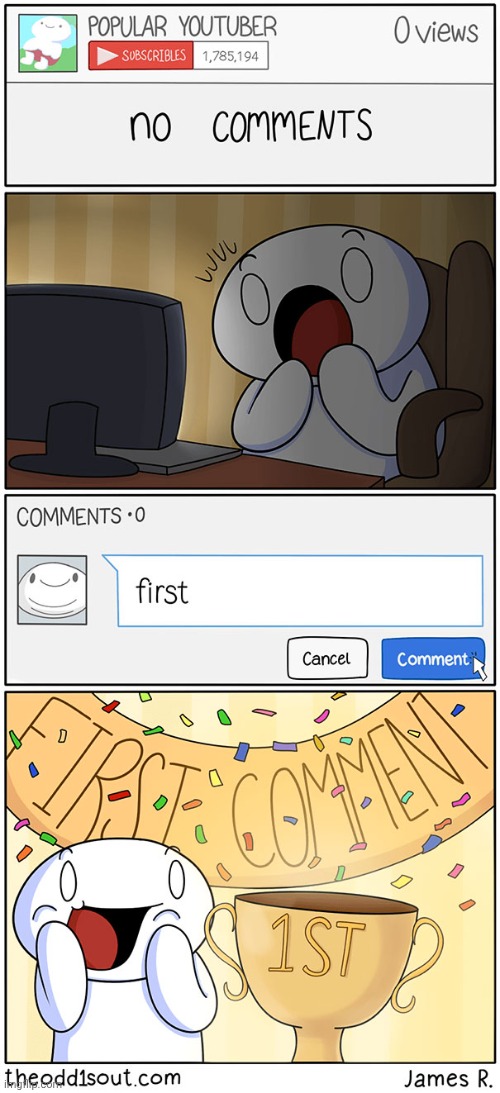YouTube | image tagged in youtube,comment,theodd1sout,youtuber,comics,comments | made w/ Imgflip meme maker