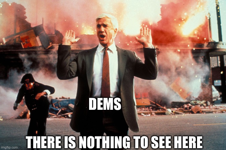 Dems There is nothing to see here | image tagged in nothing to see here | made w/ Imgflip meme maker