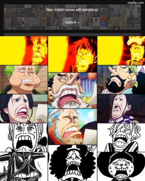 It's more cringe than it is straight-up bad | image tagged in one piece disgusted face,one piece,lol so funny,zoro,luffy,ai meme | made w/ Imgflip meme maker