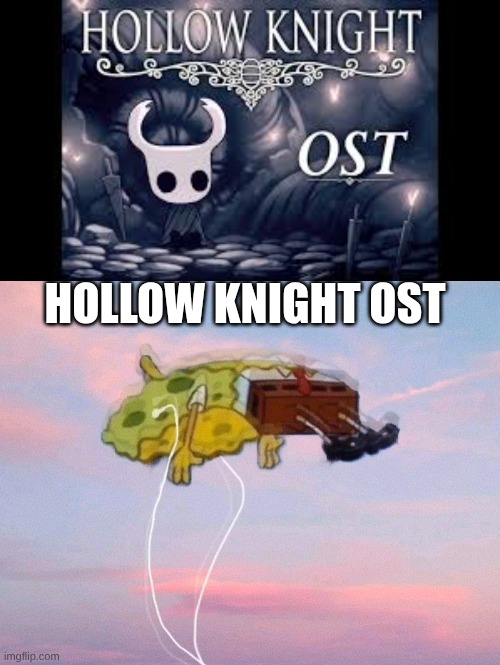 Hollow Knight OST got me like: | Hollow knight ost | image tagged in spongebob listening to music,hollow knight,music,funny,memes | made w/ Imgflip meme maker
