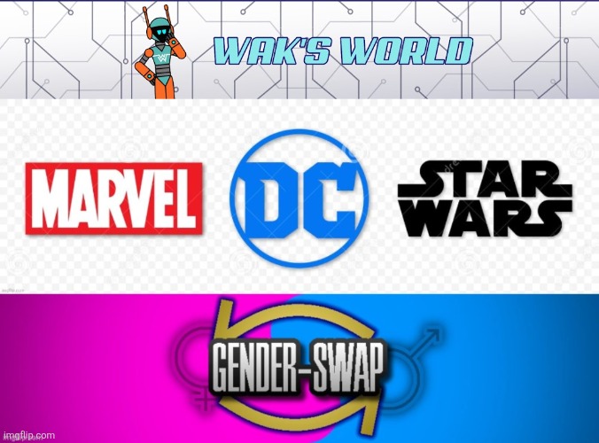 Wak's World Animated/Live-Action Characters Into Superheroes Blank Meme Template