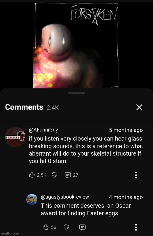 One of the best comments I've ever seen | image tagged in forsaken,youtube comments,peak | made w/ Imgflip meme maker
