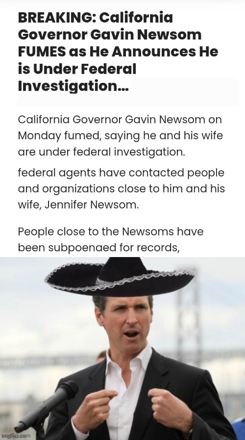 Greasy Gavin investigated by Feds | image tagged in screenshot_20260615_222326_chrome jpg,greasy gavin look at me,crook | made w/ Imgflip meme maker