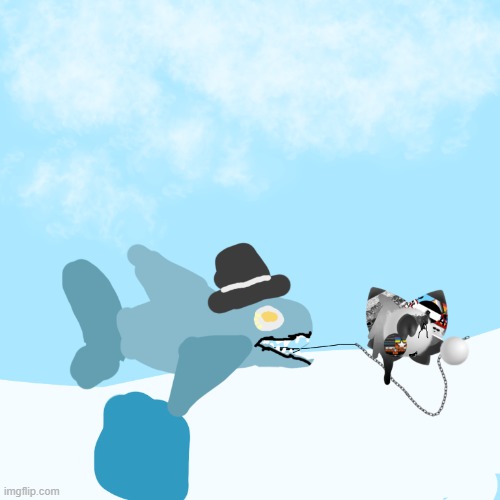ice fishing for epique with grayscale! | image tagged in ice fishing,anti aicp | made w/ Imgflip meme maker