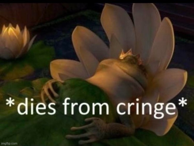 image tagged in dies of cringe | made w/ Imgflip meme maker