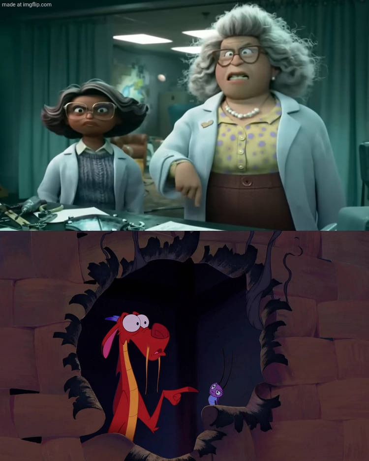 Dr. Nisha and Dr. Sam is Mad At Mushu | image tagged in who is mad at mushu,deviantart,hoppers,mulan,disney,pixar | made w/ Imgflip meme maker