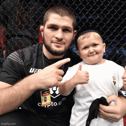 Khabib and Hasbullah | image tagged in ufc | made w/ Imgflip images-to-gif maker