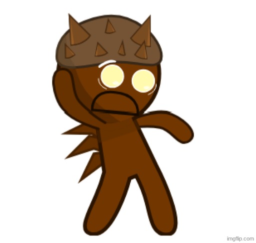 Here's Chocolate (Cone) Cookie. I think he turned out well unlike my first attempt. | made w/ Imgflip meme maker