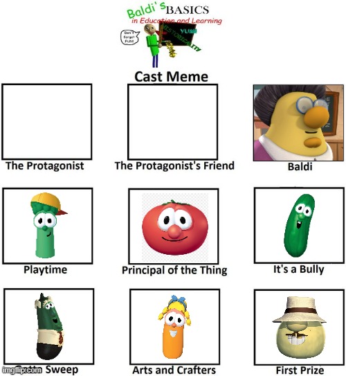 Grandma Gourd's Basics cast | image tagged in baldi's basics cast meme | made w/ Imgflip meme maker
