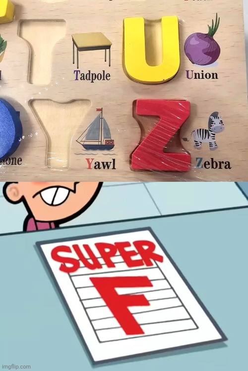 Alphabet and pictures | image tagged in me if x was a class super f,alphabet,pictures,you had one job,memes,letter | made w/ Imgflip meme maker