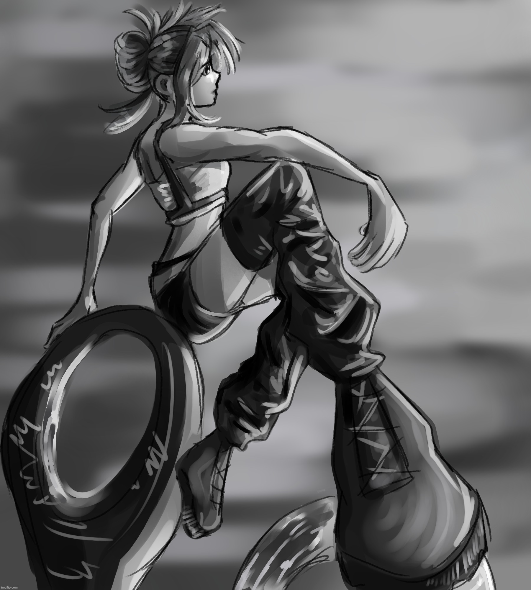 Riyo, I might color this in but I'm really happy with how this looks | made w/ Imgflip meme maker