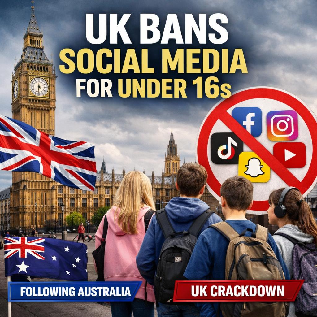 social media ban for under-16s Blank Meme Template