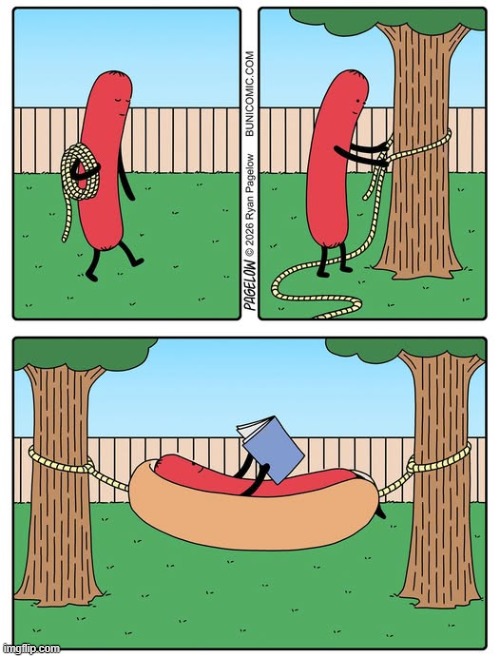 Hot dog! | image tagged in comics,hot dog,idk what to put here | made w/ Imgflip meme maker