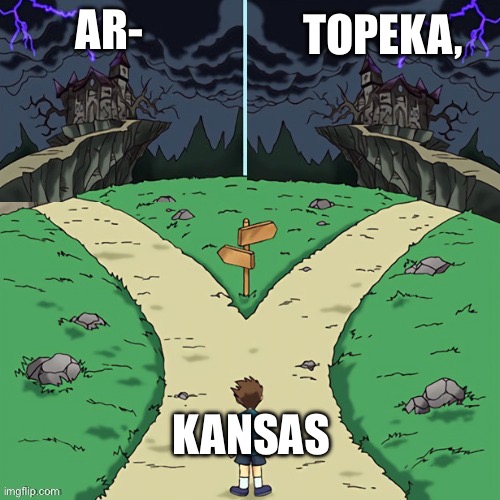 Two castles (both dark) | Ar-; Topeka, Kansas | image tagged in two castles both dark | made w/ Imgflip meme maker