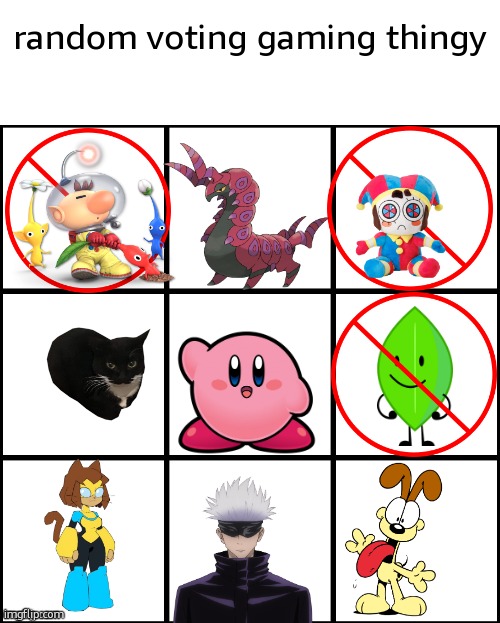 leafy is out kill one or make one immune | random voting gaming thingy | image tagged in grid with space | made w/ Imgflip meme maker