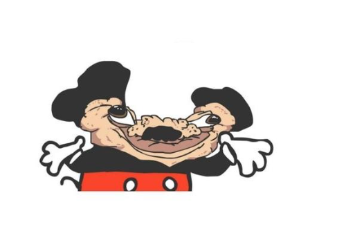 Smashed head Mickey Blank Meme Template