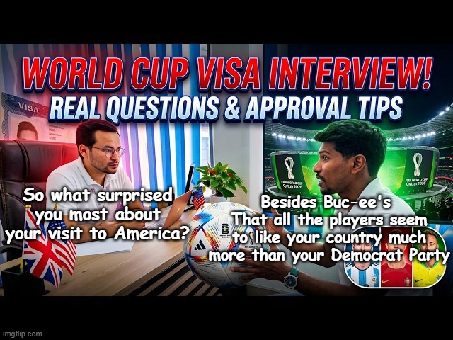 This week on sad but true: | Besides Buc-ee's 
That all the players seem to like your country much more than your Democrat Party; So what surprised you most about your visit to America? | image tagged in world cup visitors love america meme | made w/ Imgflip meme maker