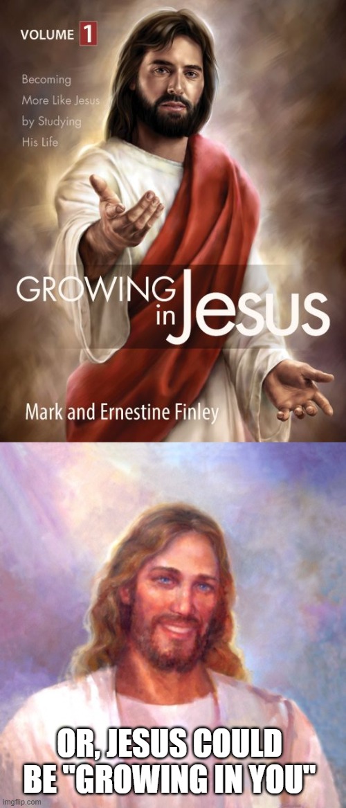 Dirty Jesus | Or, Jesus could be "Growing in You" | image tagged in memes,smiling jesus | made w/ Imgflip meme maker