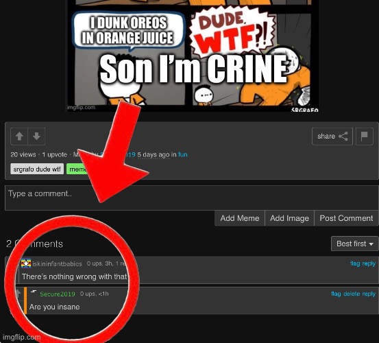 Gng, wth | Son I’m CRINE | made w/ Imgflip meme maker