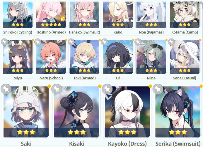 These are the characters I got during gacha fest | made w/ Imgflip meme maker
