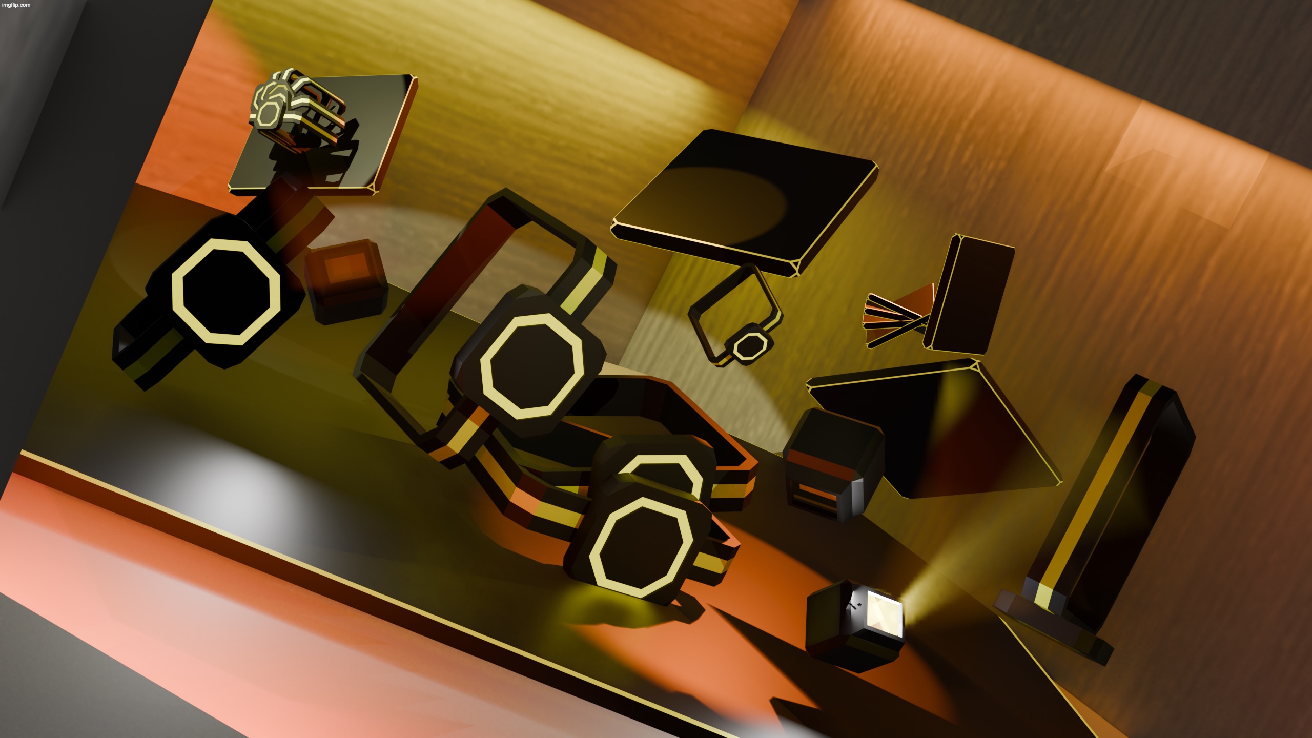 Bumblebee watch concept! :D | image tagged in blender,3d | made w/ Imgflip meme maker