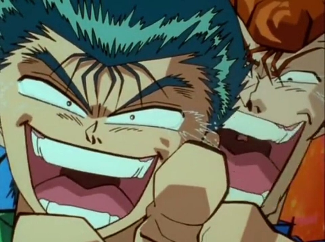 Yusuke & Kuwabara lol at you Blank Meme Template