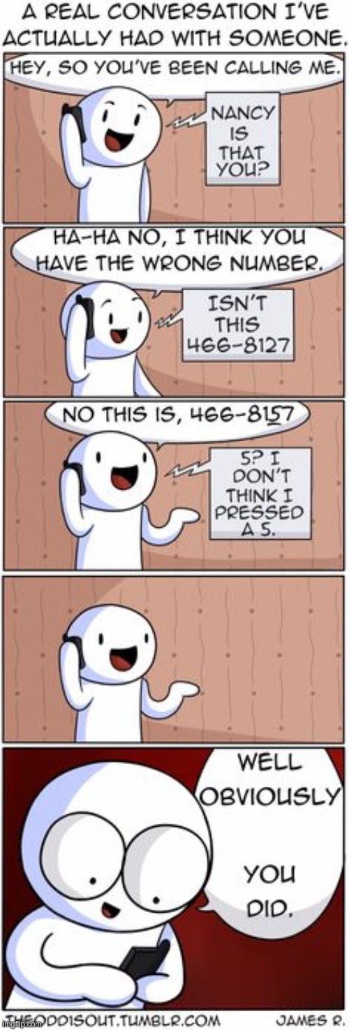 The Odd 1s Out | image tagged in comics,the odd 1s out,wrong number | made w/ Imgflip meme maker