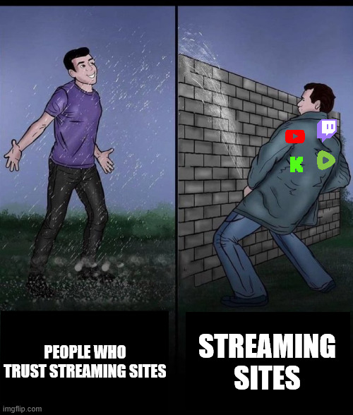 MR DOME | Streaming sites; people who trust streaming sites | image tagged in mr dome | made w/ Imgflip meme maker
