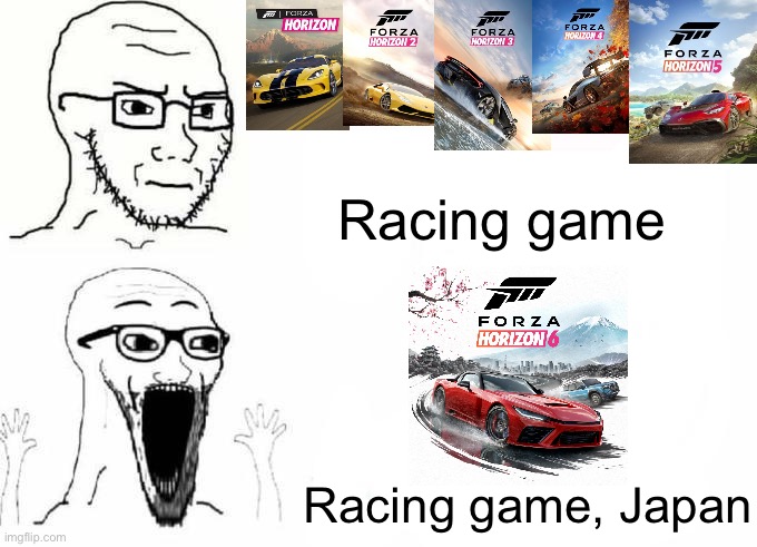 FH6 is great, but still... | Racing game; Racing game, Japan | image tagged in place japan template,forza,forza horizon,racing games,gaming | made w/ Imgflip meme maker