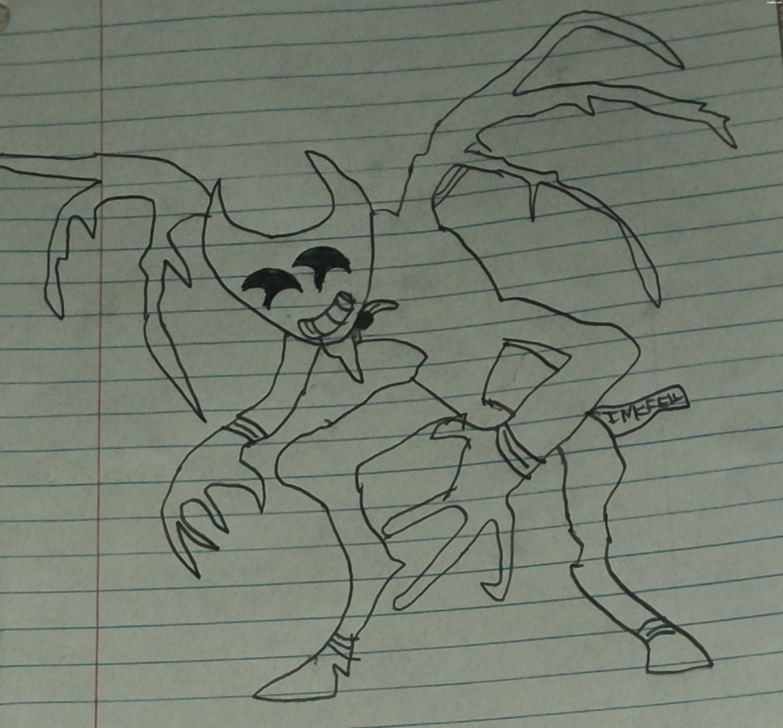 Plushfell. | image tagged in pillar chase 2,bendy and the ink machine | made w/ Imgflip meme maker