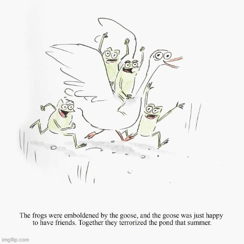 Terrorize the Pond | image tagged in comics | made w/ Imgflip meme maker