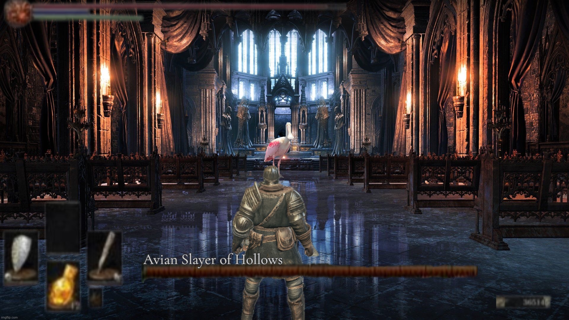 I know it’s off topic but since I took so long to make this, I decided to post it (1/2) | Avian Slayer of Hollows | made w/ Imgflip meme maker
