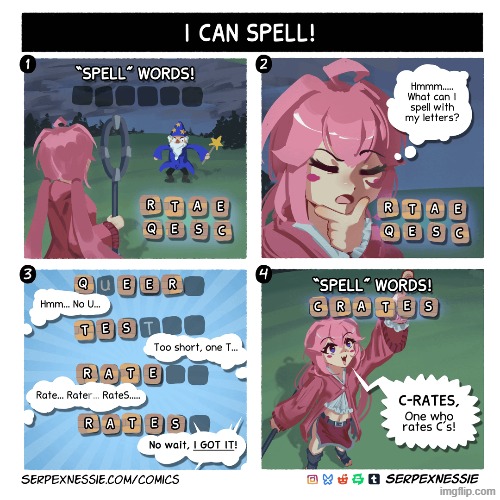 image tagged in spell,spelling,words,c,rates,crates | made w/ Imgflip meme maker