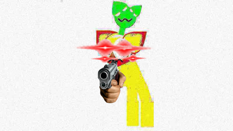 Yooreek emoji cat with gun Blank Meme Template