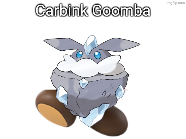 Carbink Goomba | Carbink Goomba | image tagged in carbink goomba,mario,pokemon | made w/ Imgflip meme maker