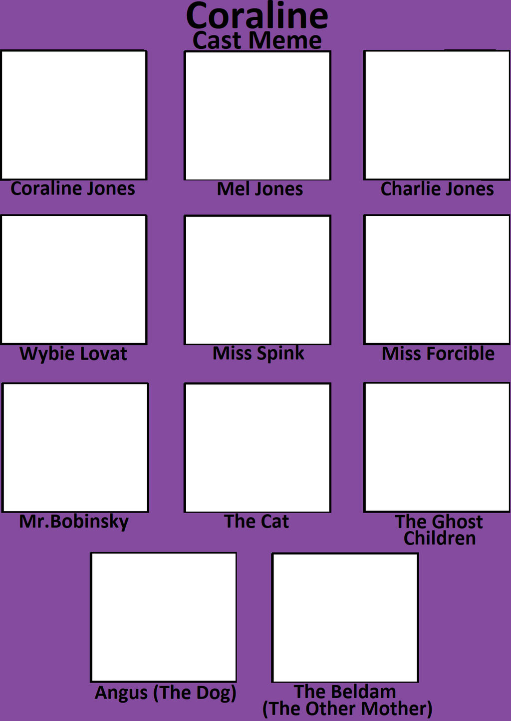 Coraline Cast Meme Blank Meme Template