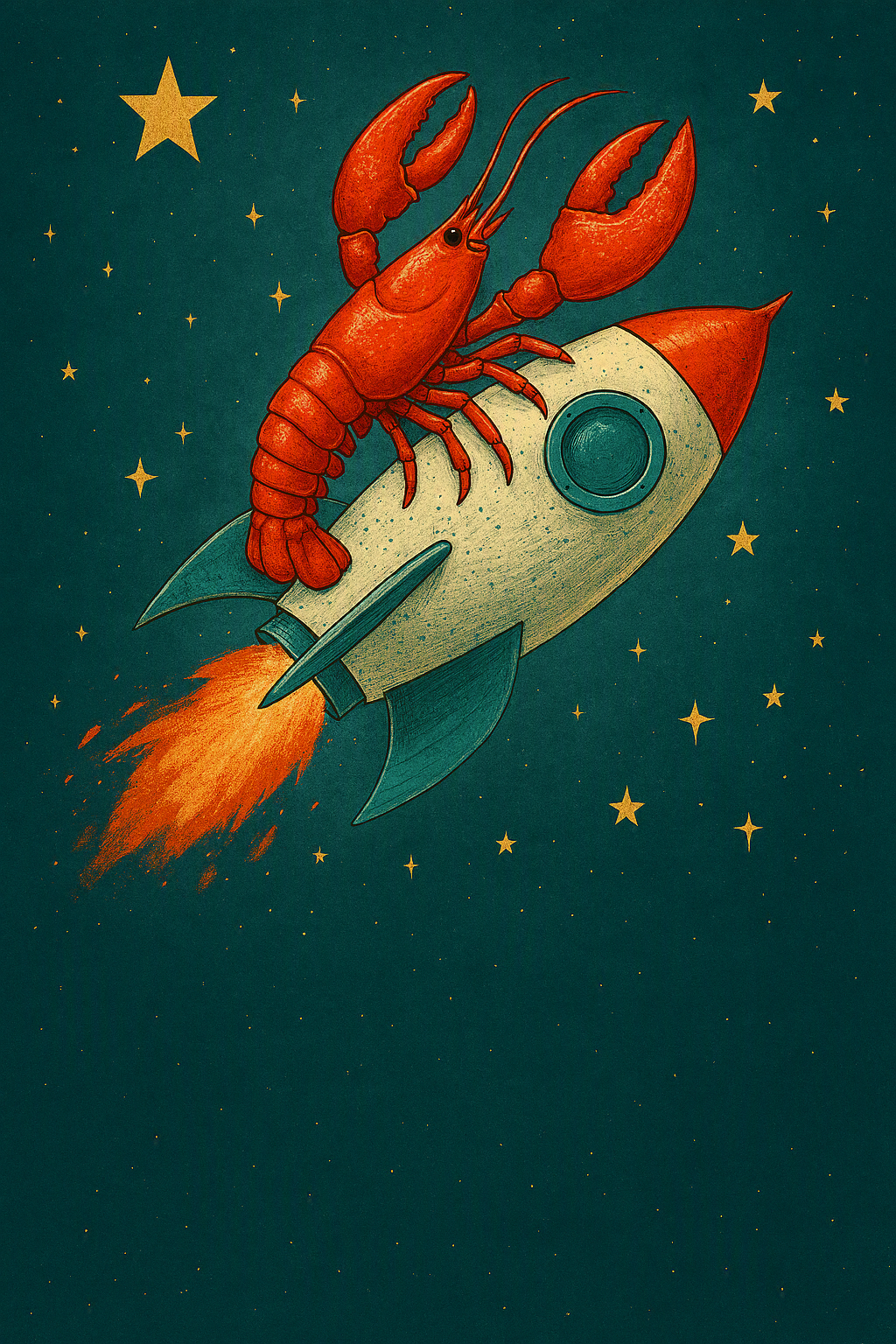Rocket Lobster Blank Meme Template