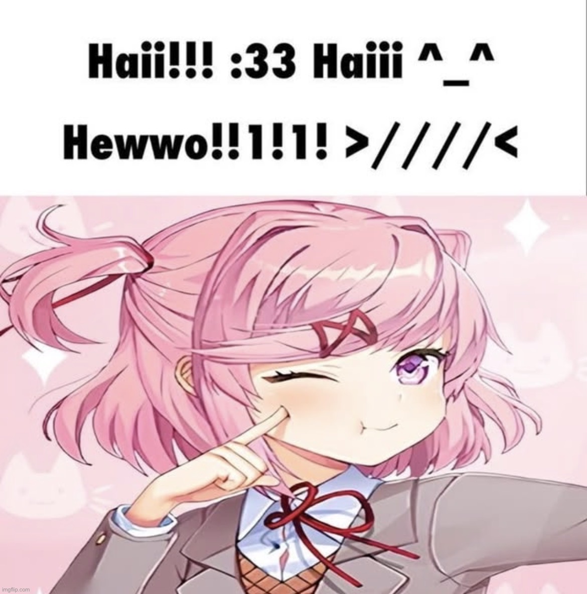 New temp | image tagged in haii 33 haiii _ hewwo 1 1 //// | made w/ Imgflip meme maker