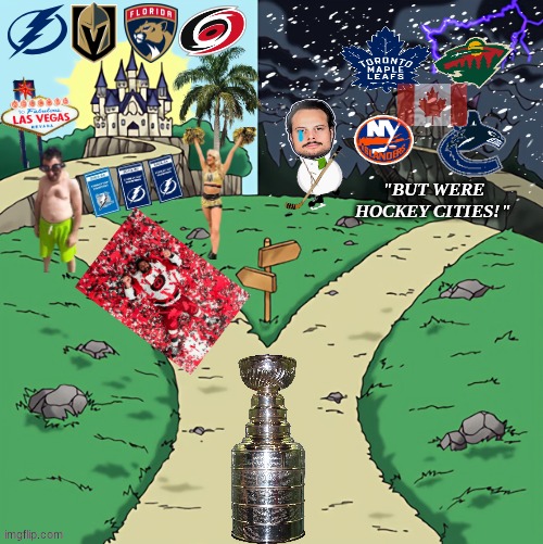 2026 Stanley Cup Finals meme | image tagged in memes,stanley cup,hockey,hurricanes,vegas,sports | made w/ Imgflip meme maker