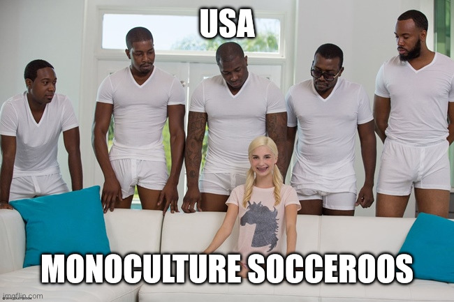 piper perri | Usa; Monoculture socceroos | image tagged in piper perri | made w/ Imgflip meme maker