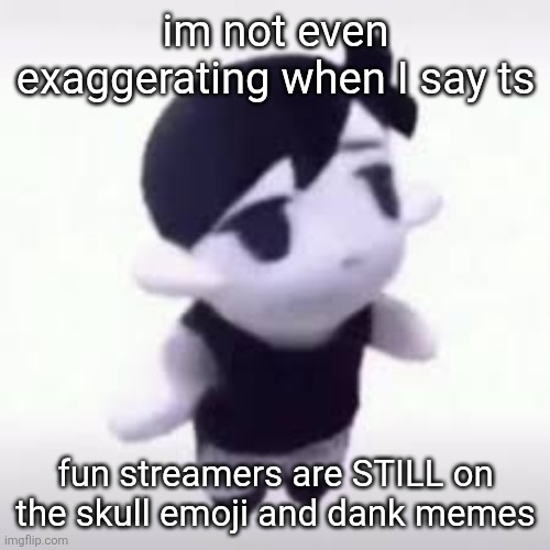 the | im not even exaggerating when I say ts; fun streamers are STILL on the skull emoji and dank memes | image tagged in the | made w/ Imgflip meme maker