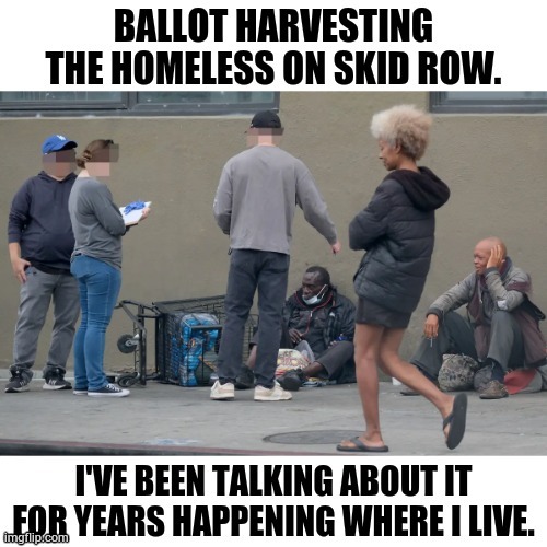 Finally Someone's Paying Attention To It | image tagged in memes,los angeles,ballot,harvest,homeless people,skid row | made w/ Imgflip meme maker