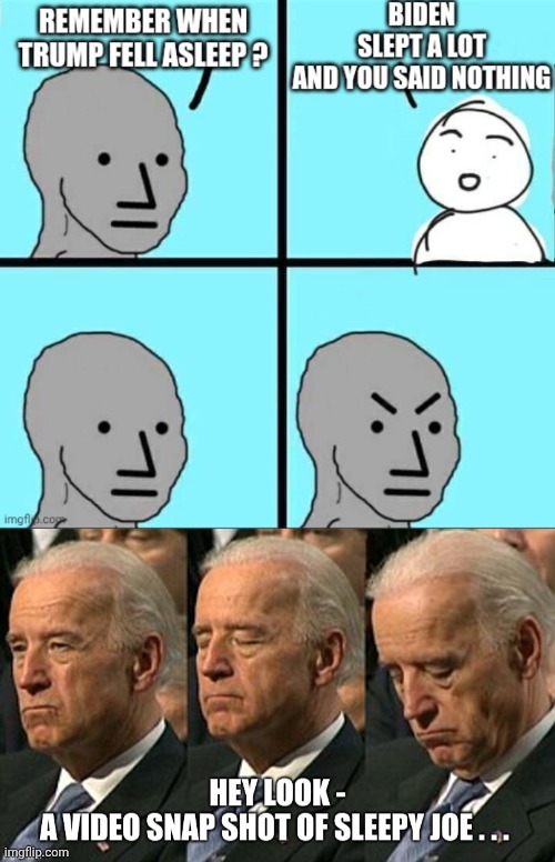 Sleepy Joe Biden in action Blank Meme Template