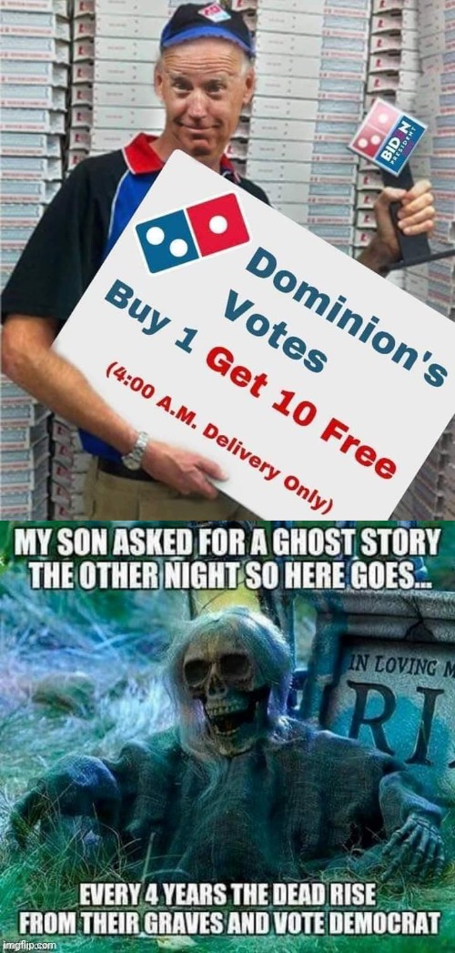 image tagged in biden dominion voting 2,zombie vote fraud | made w/ Imgflip meme maker