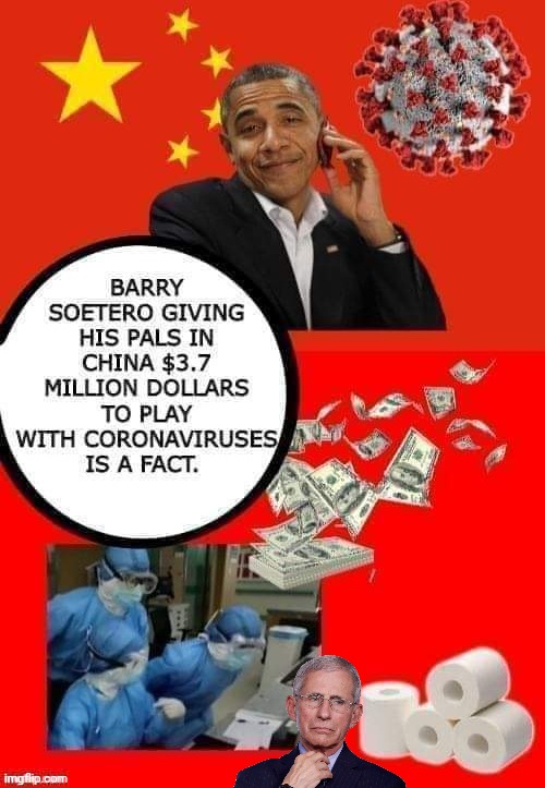 Obama paid for Covid 19 | image tagged in obama paid for covid 19 | made w/ Imgflip meme maker