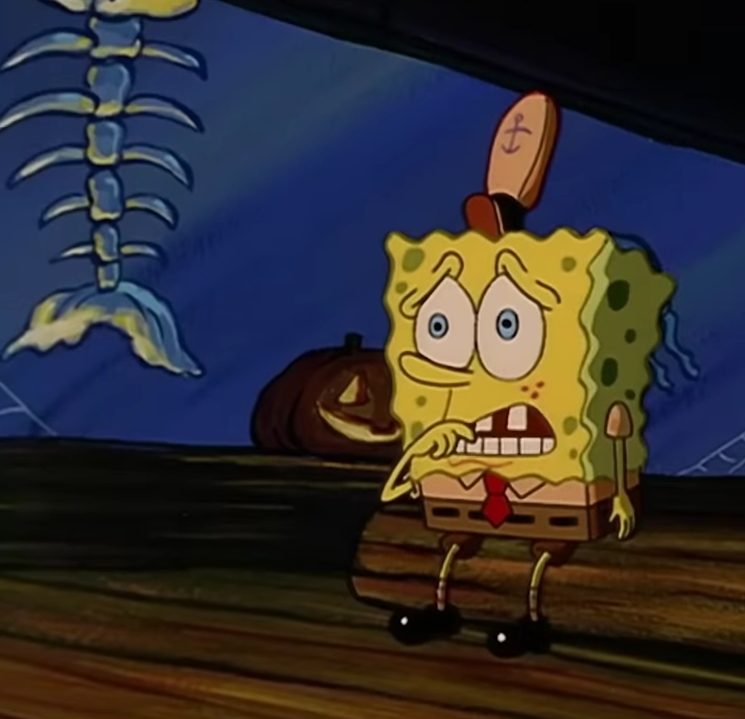 Nervous Spongebob Blank Meme Template