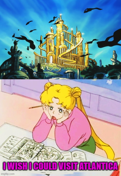 sailor moon oh i wish i could visit atlantica | i wish i could visit atlantica | image tagged in sailor moon oh i wish i could be a cat,atlantica,sailor moon,the little mermaid,i wish,god bless america | made w/ Imgflip meme maker