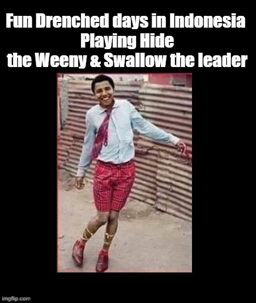 Fun Drenched days in Indonesia 
Playing Hide the Weeny & Swallow the leader | made w/ Imgflip meme maker